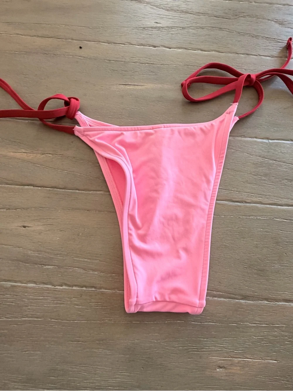 Pink Love Tie Side Frankies Bikinis Rosemary Bikini Bottom